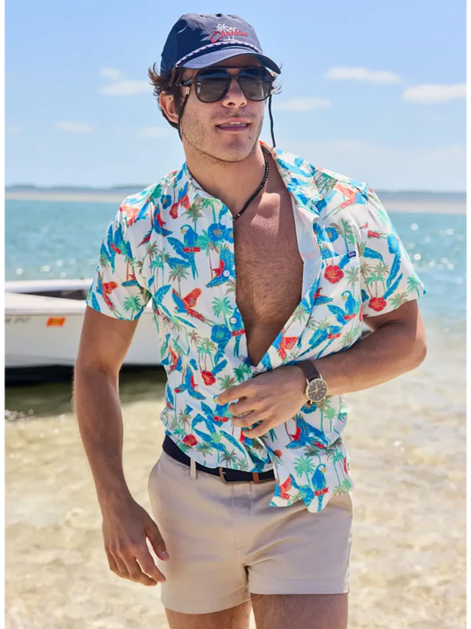 Chubbies Men's Performance Friday Shirt- The Flock Party