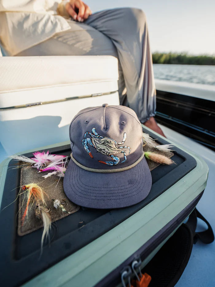 Duck Camp Blue Crab Hat - Charcoal