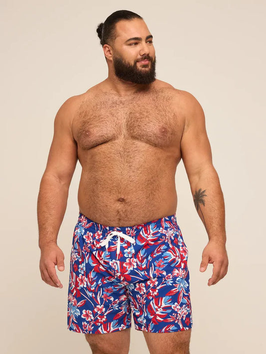 Chubbies Lined Classic Swim Trunk- The Star Spangled Blooms