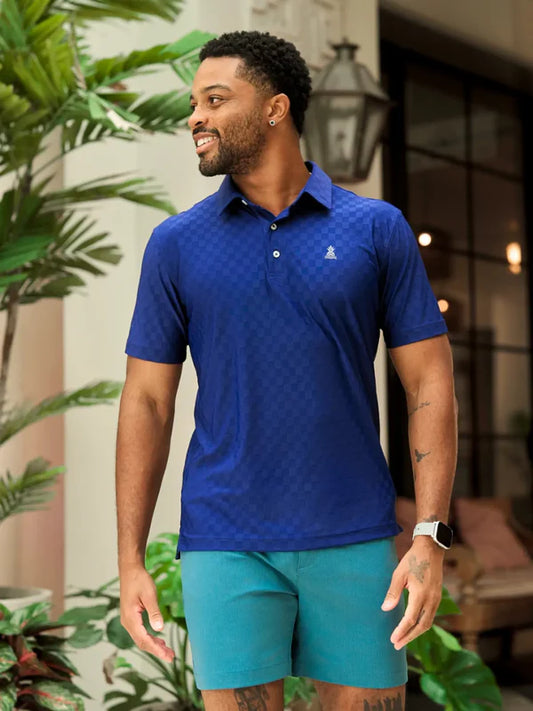 Chubbies Textured Performance Polo | The Midnight Marine