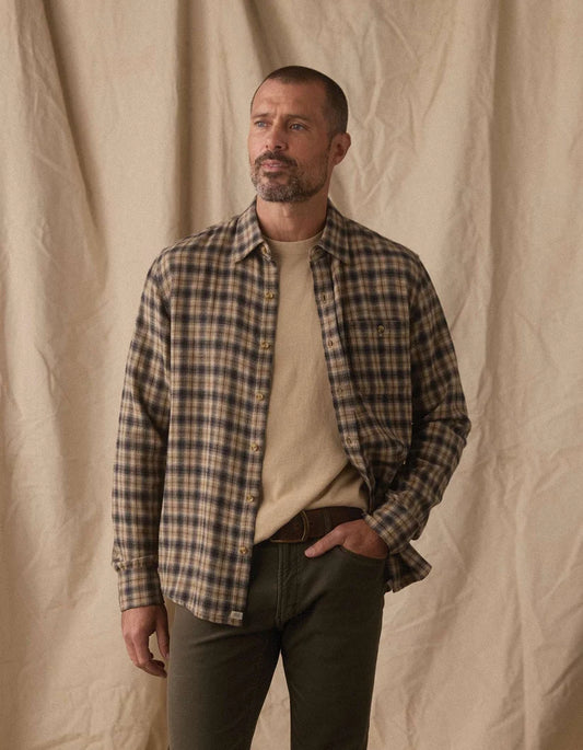 The Normal Brand Hudson Double Brushed Flannel in Toasted Chestnut Plaid