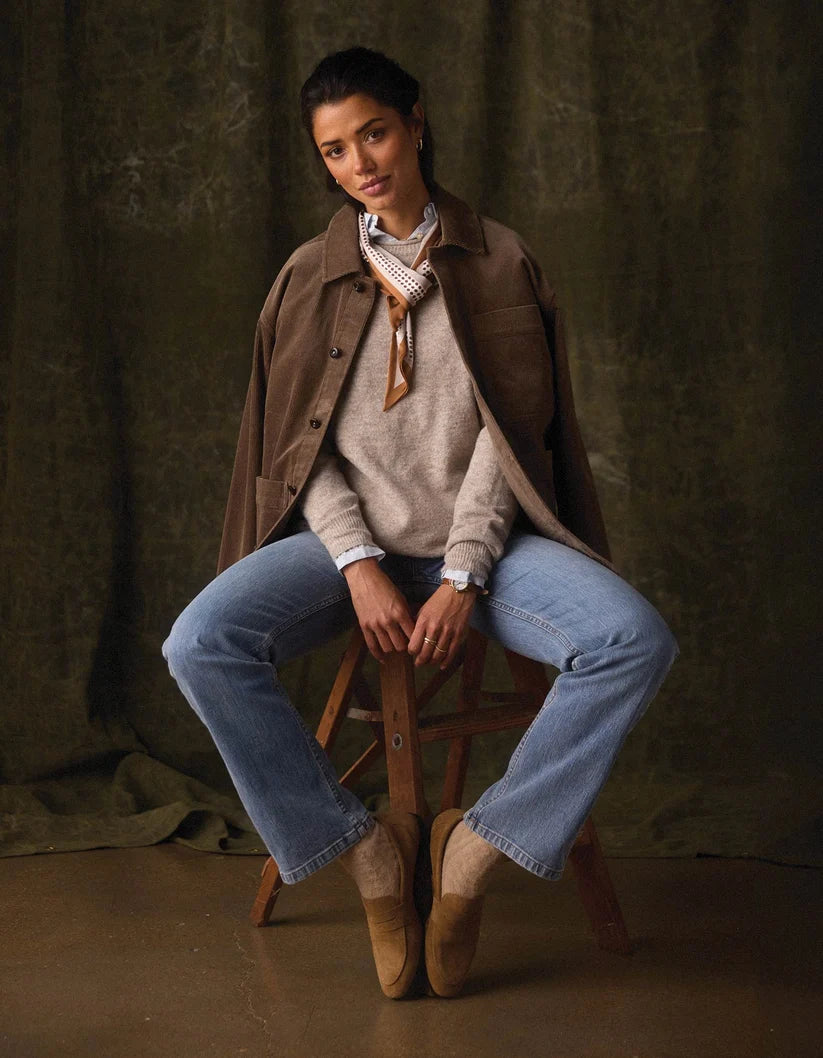 The Normal Brand Marianna Crewneck Sweater In Oat