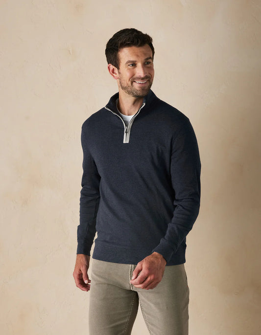Normal Brand Men's Puremeso Weekend Quarter Zip In Normal Navy