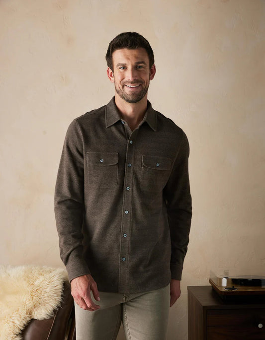 Normal Brand Textured Knit Shirt In Java