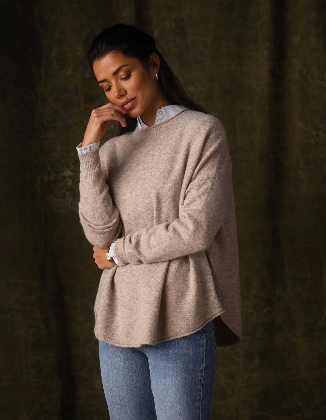 The Normal Brand Marianna Crewneck Sweater In Oat