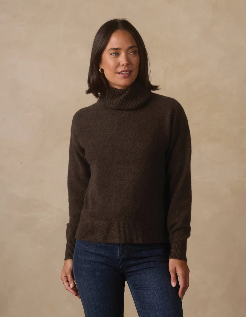 The Normal Brand Arvada Hi-Neck Sweater In Umber