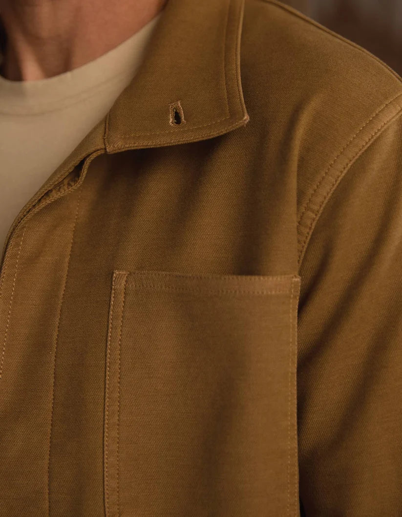 The Normal Brand Comfort Terry Chore Coat in Russet