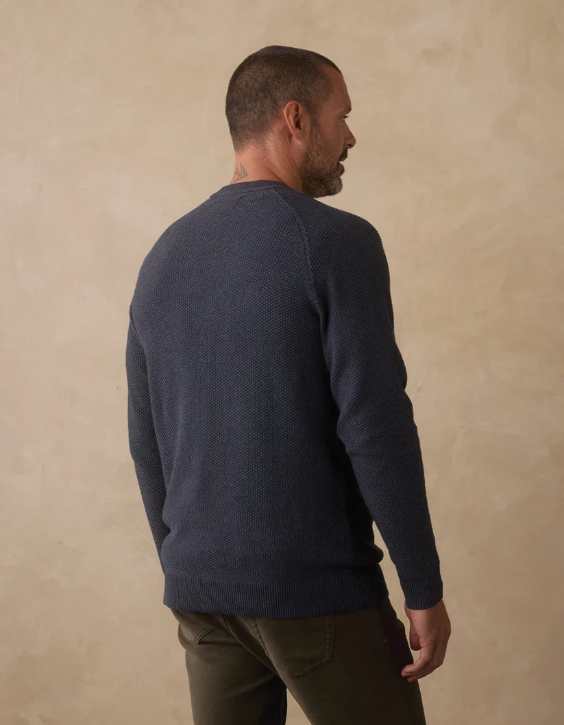 The Normal Brand Coolmax® Textured Crewneck Sweater in Waterloo