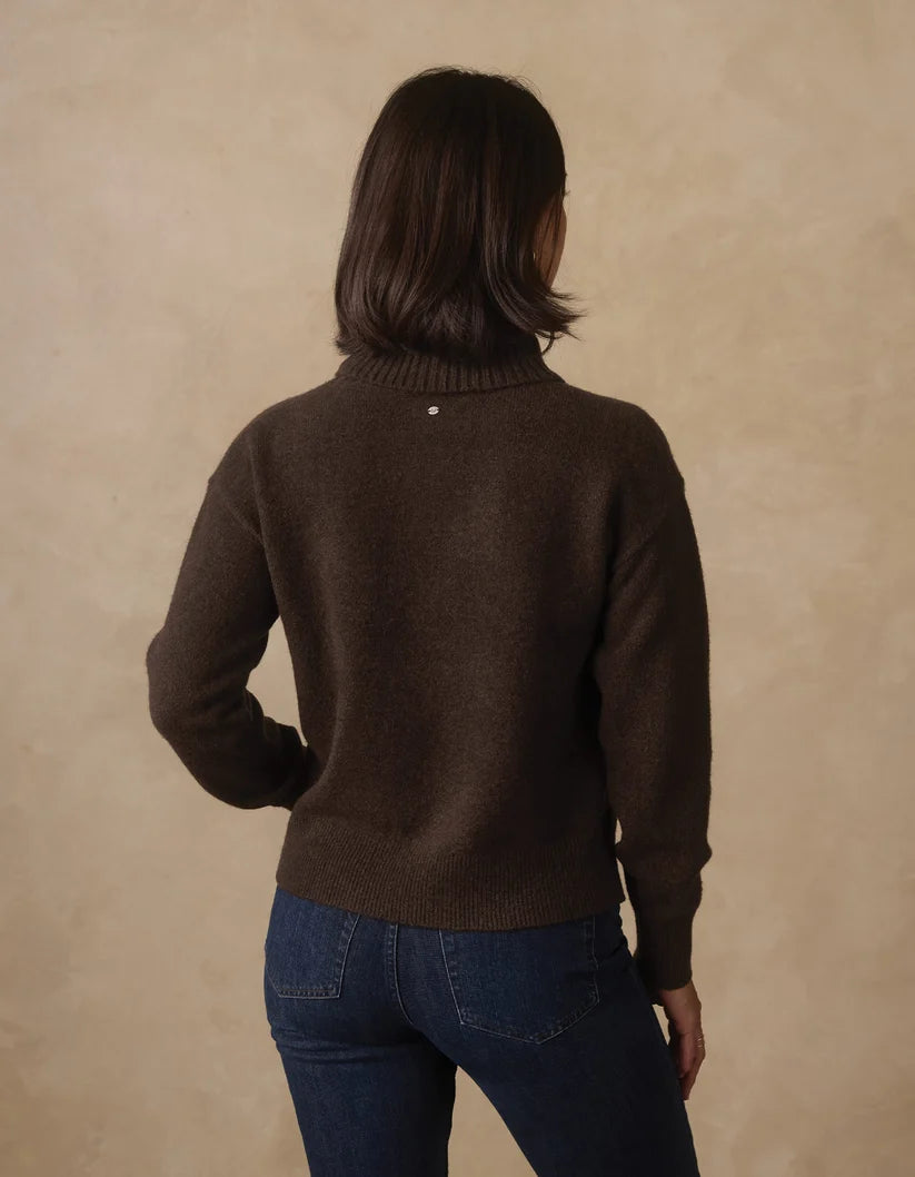 The Normal Brand Arvada Hi-Neck Sweater In Umber