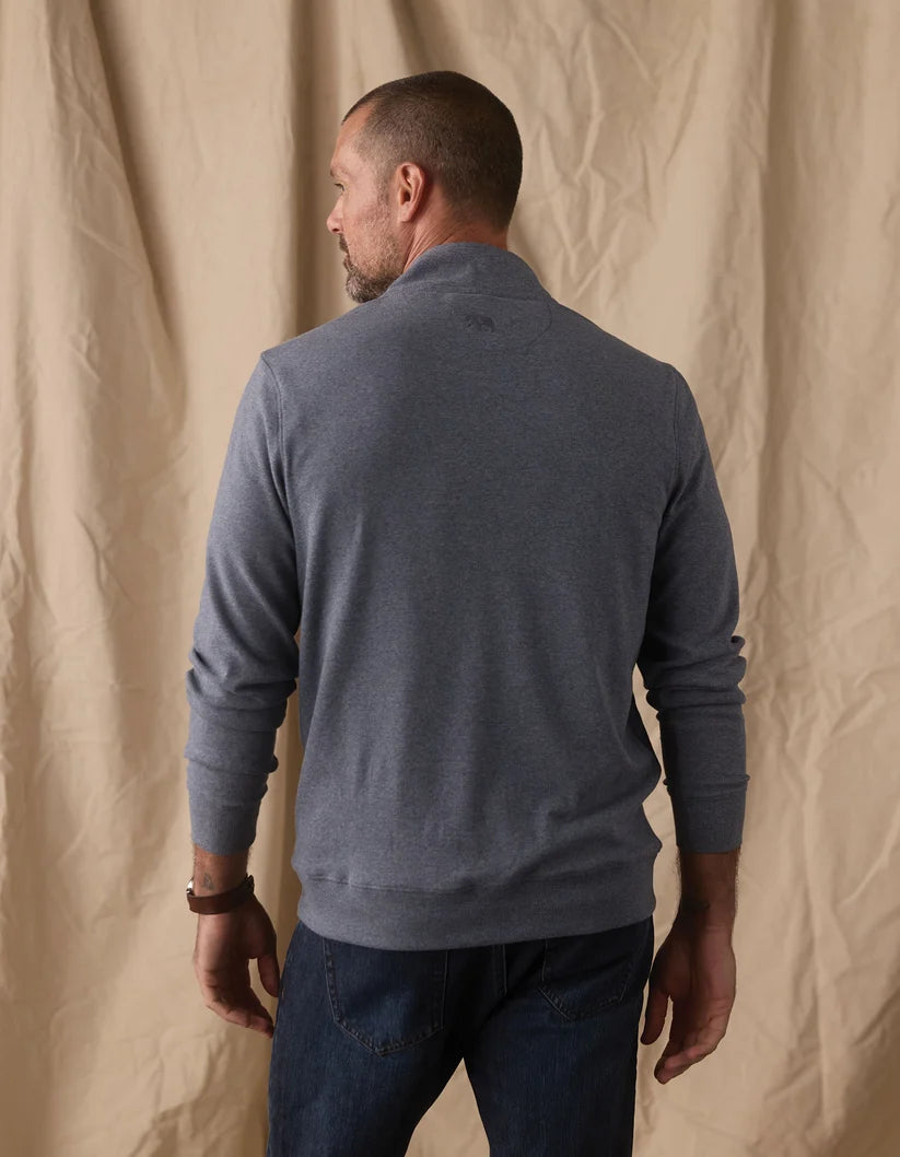The Normal Brand Puremeso Weekend Quarter Zip in Bluestone