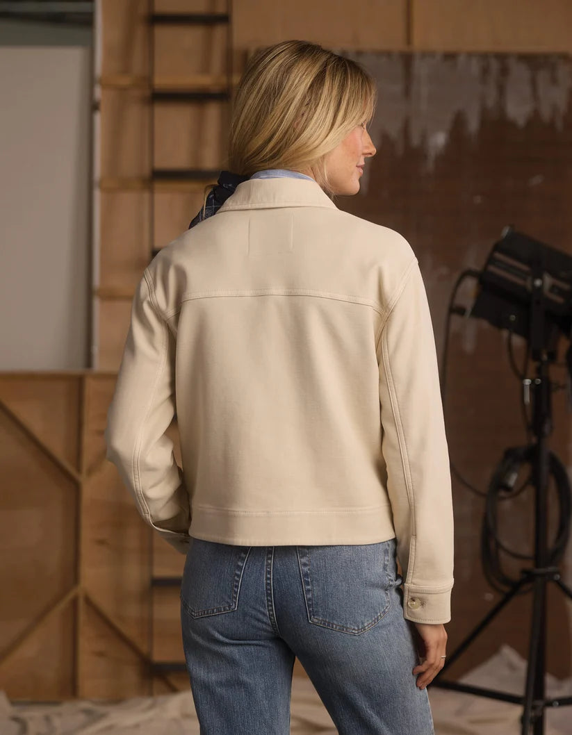The Normal Brand Comfort Terry All Day Jacket In Birch