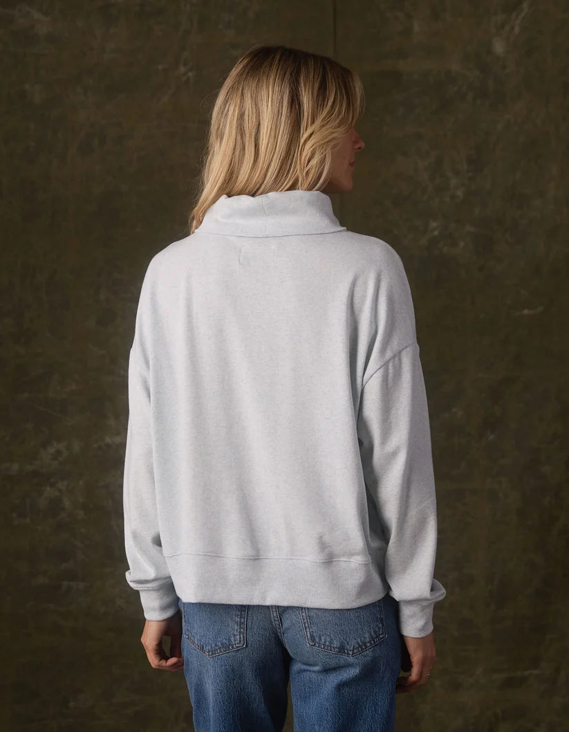 The Normal Brand Puremeso Funnel Neck Pullover In Dawn Blue