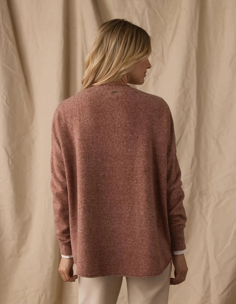 The Normal Brand Marianna Crewneck Sweater In Mineral Red