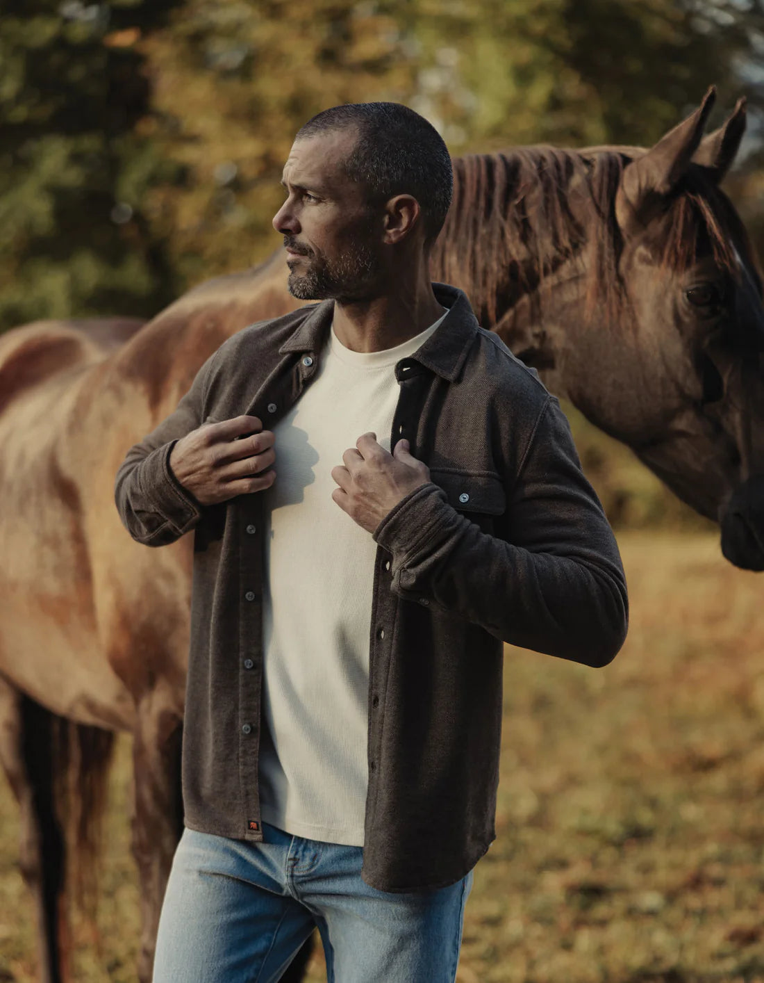 Normal Brand Textured Knit Shirt In Java