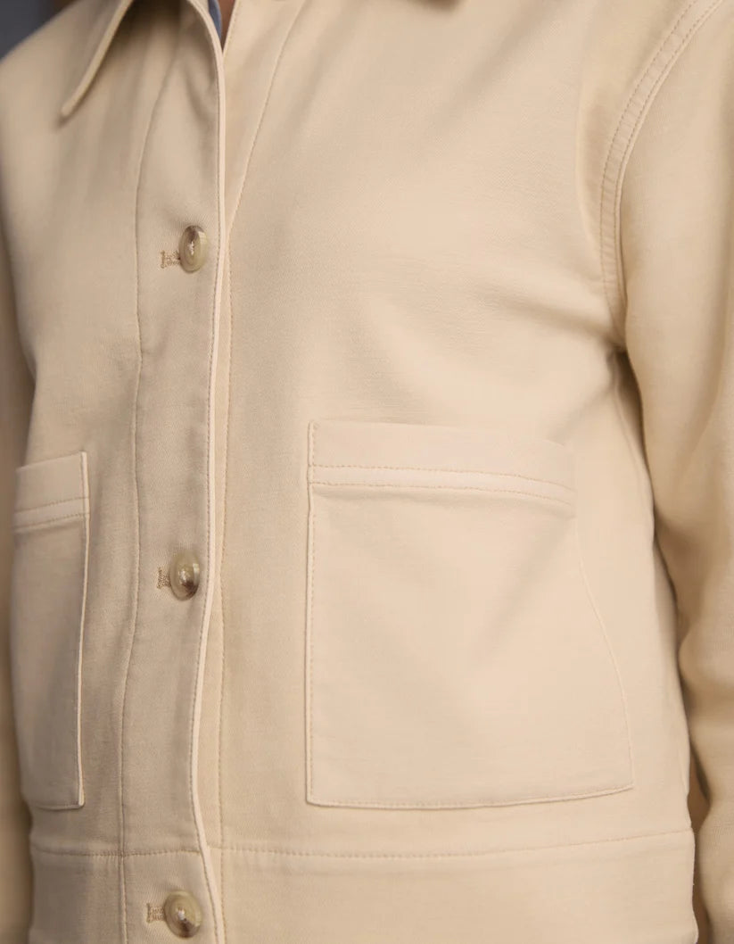 The Normal Brand Comfort Terry All Day Jacket In Birch