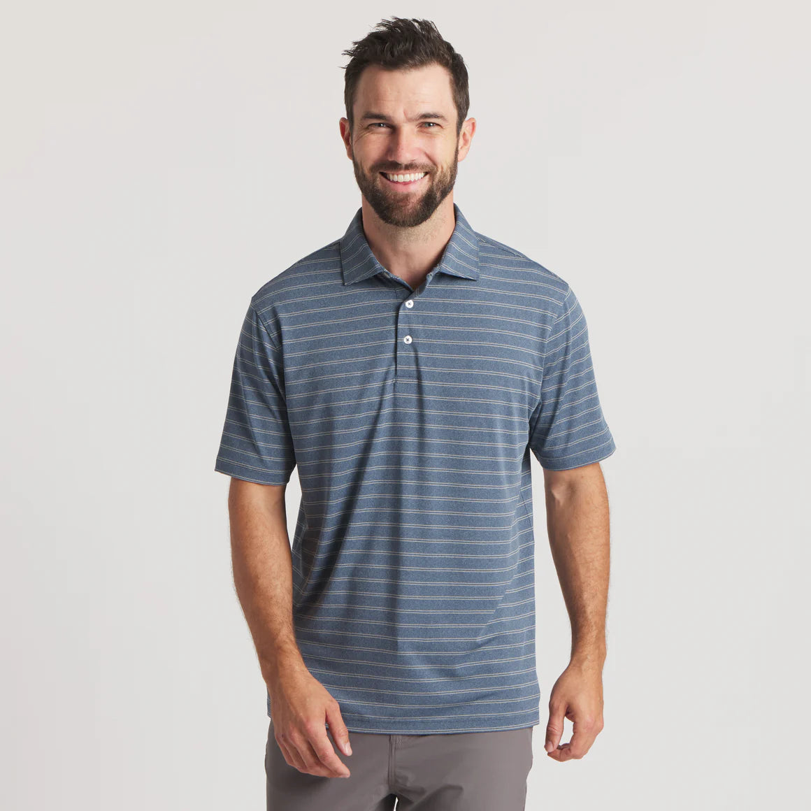 Southern Marsh Men's Newcastle Stripe Featherlight Polo