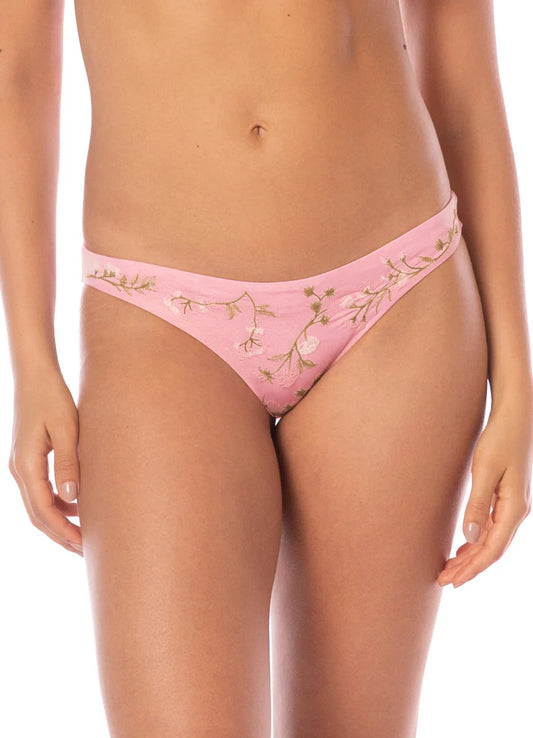 Maaji Women's Light Garden Flirt Low Rise Thin Side Bikini Bottom