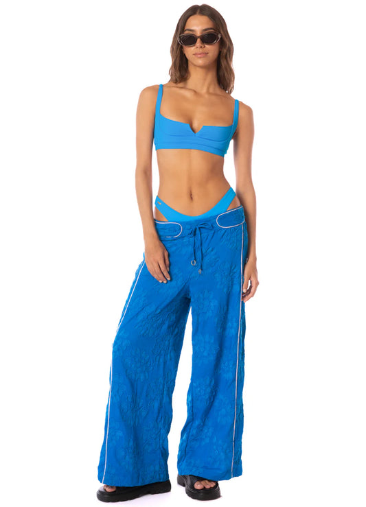 Maaji Women's Blue Lagoon Highlight Sporty Bralette Bikini Top