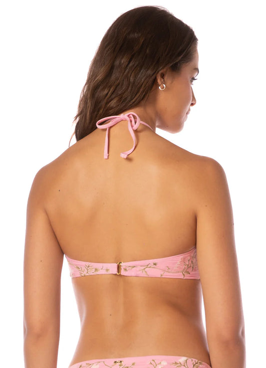 Maaji Women's Light Garden Vivienne Strapless Bandeau Bikini Top