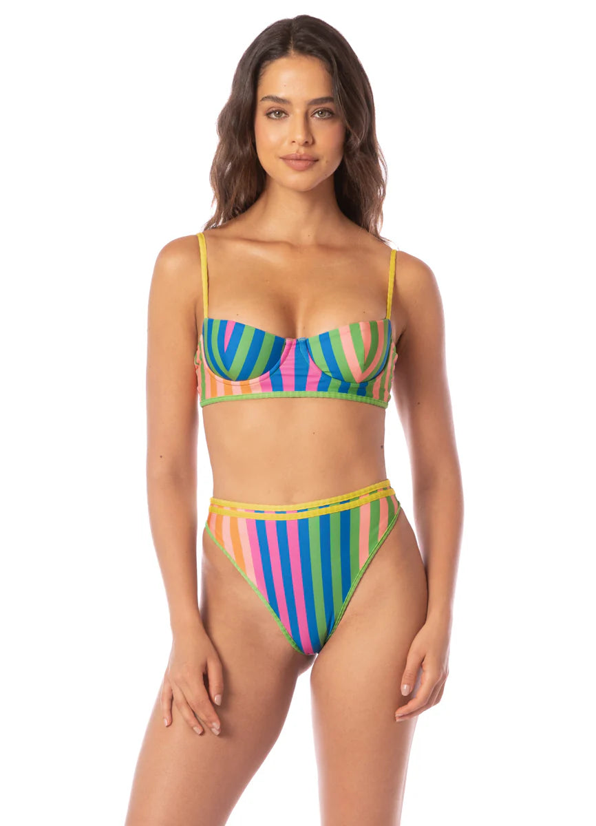 Maaji Striped Mule Violeta Unmolded Underwire Bikini Top