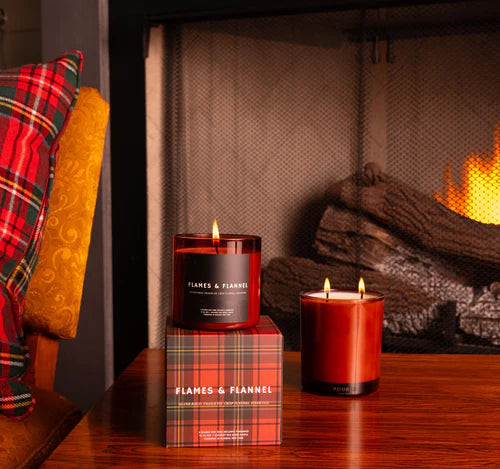 Poured New York Flames And Flannel 10 OZ Soy Wax Candle