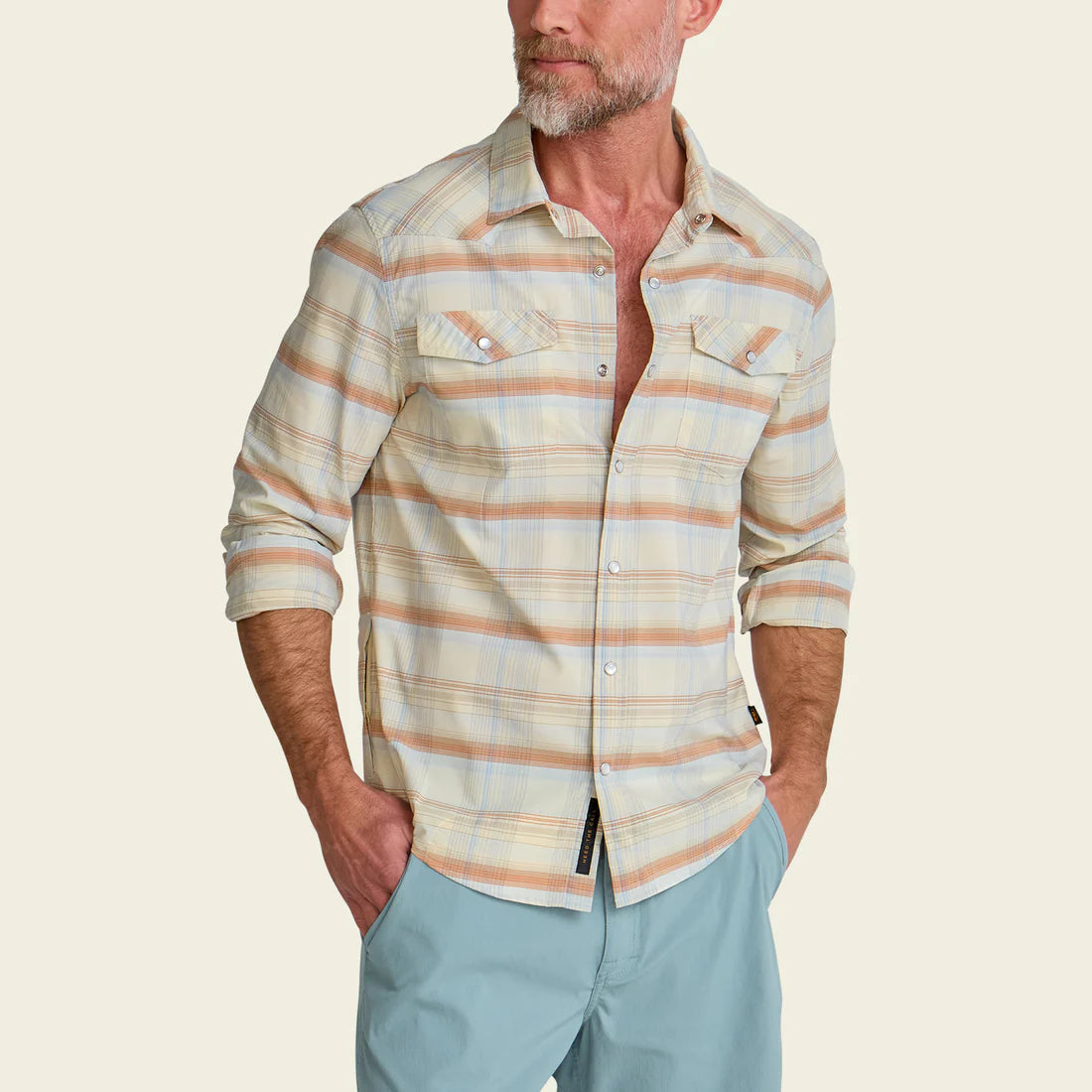 Howler Bros. H Bar B Tech Long Sleeve- Cameron Plaid