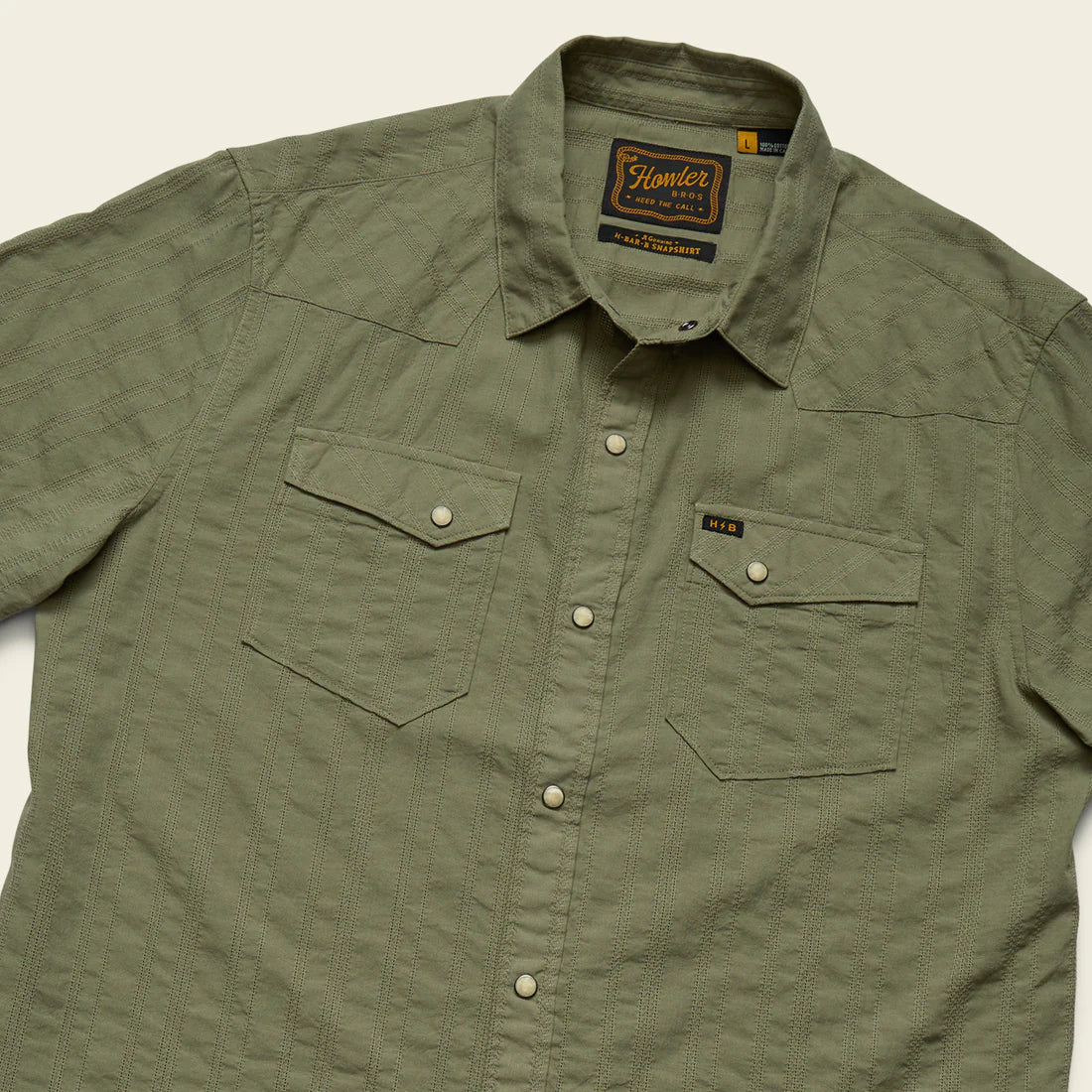 Howler Bros. H Bar B Snapshirt- Eyelet Stripe