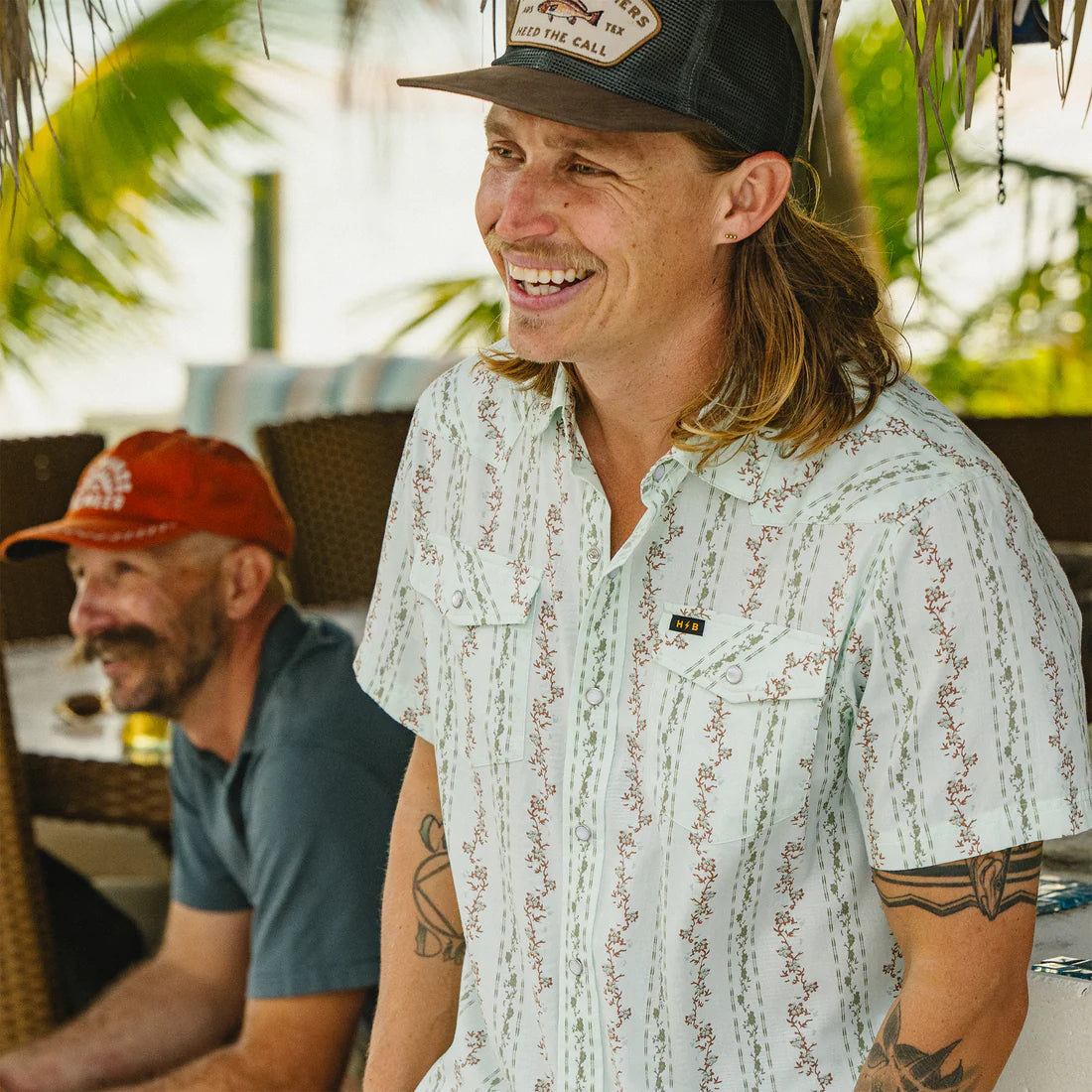 Howler Bros H Bar B Snapshirt-Hibiscus Ribbons