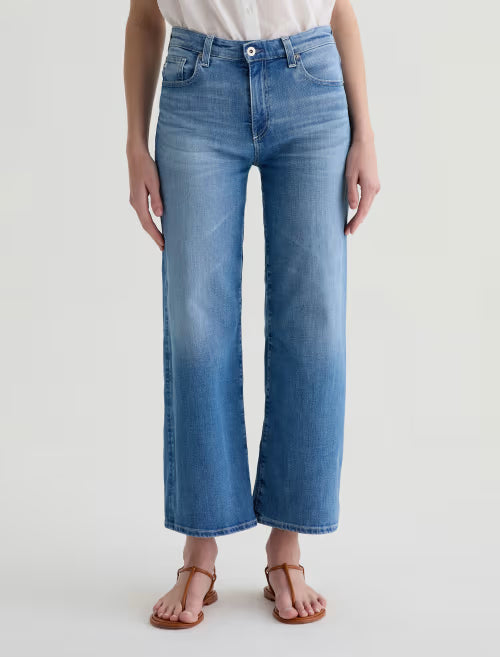 AG Women's Saige Wide Leg Crop Mid-Rise Fit
