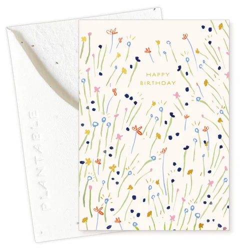 Seedlings Sweetest Stems Mini Birthday Card