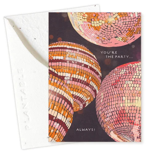 Seedlings Disco Sprout Mini Birthday Card