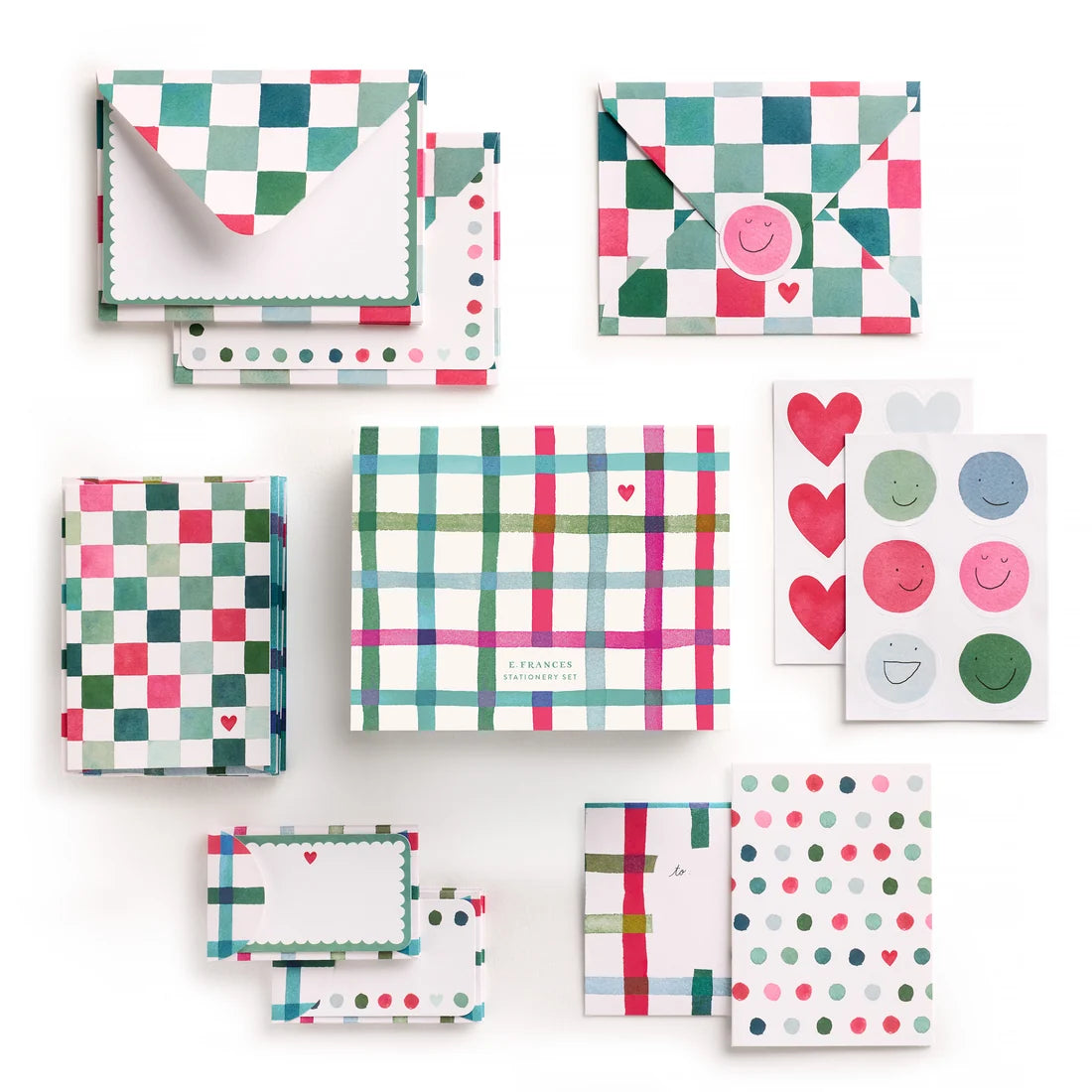 E.Frances Happy Plaid Stationery Set
