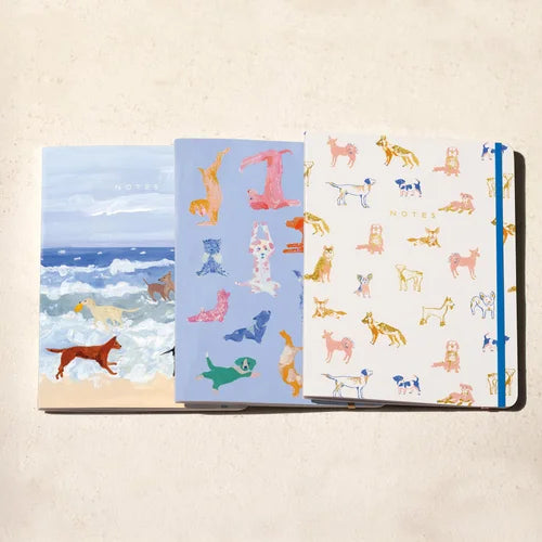Seedlings Dogs Sewn Trio Notebook Set