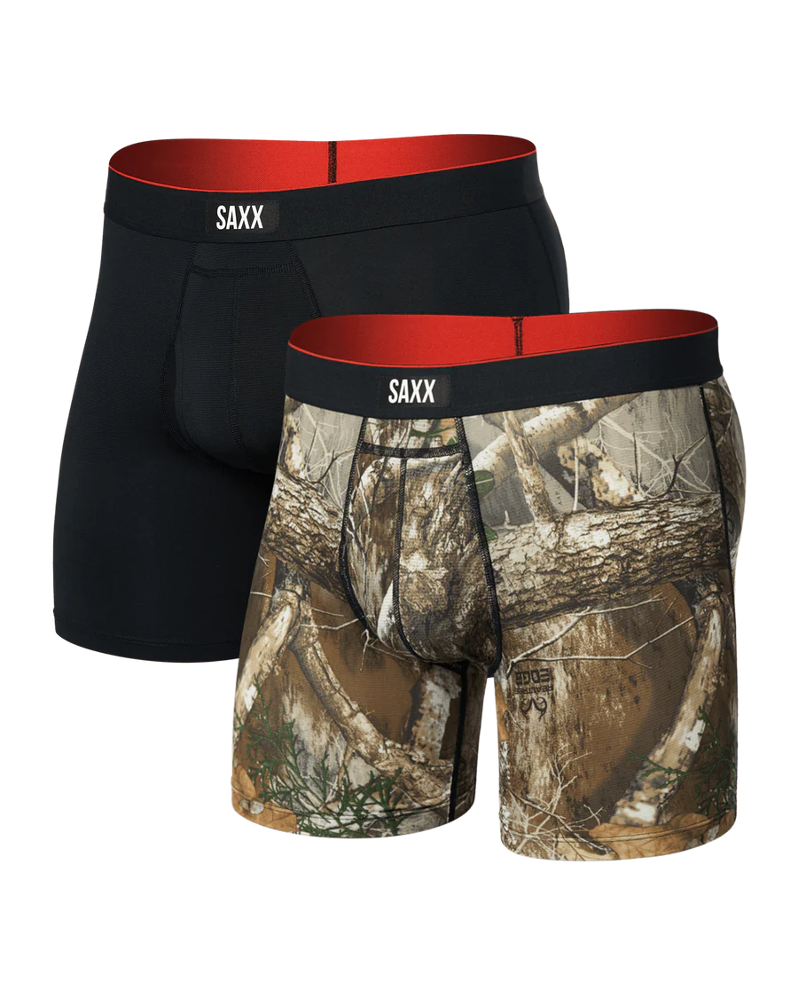 Saxx Multi-Sport Mesh x Realtree® (2 Pack) Multi-Sport Performance Boxer Brief 6"