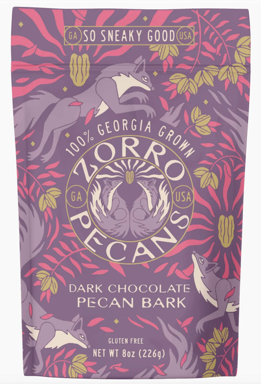 Zorro Pecans Dark Chocolate Pecan Bark