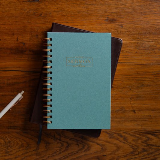 Daily Grace Co. Sermon Notes Journal - Teal Spiral