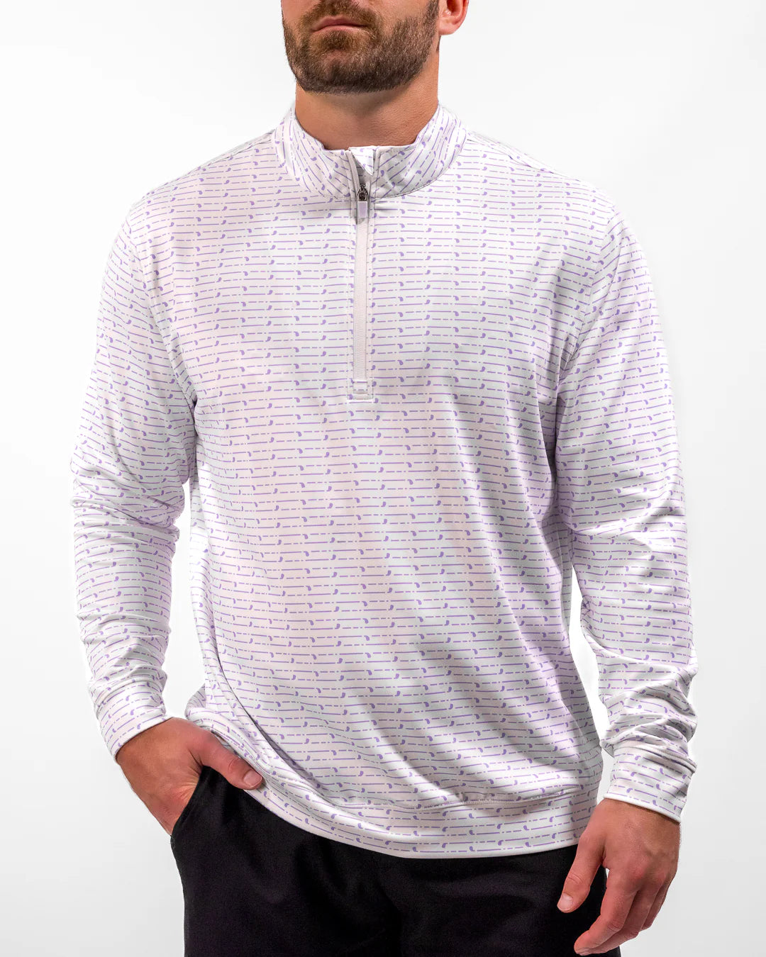 Waggle Men's Stripe Show Quarter Zip