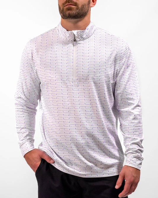 Waggle Men's Stripe Show Quarter Zip