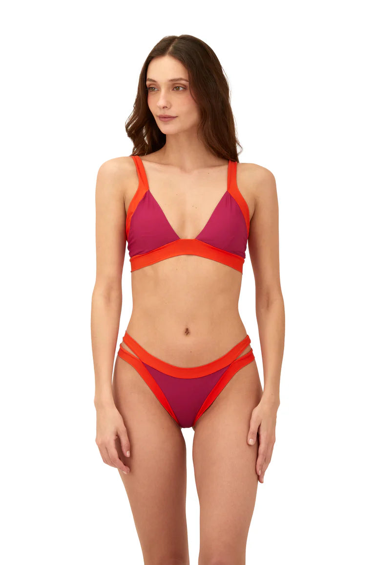 Malai Women's Brisa Tangerine Color Blend Eter Top