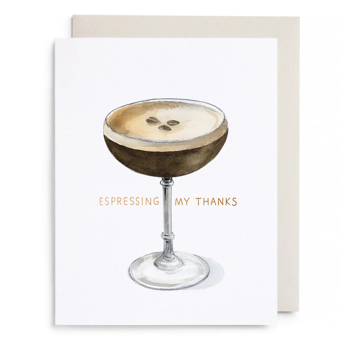 E. Frances Espresso Thanks Greeting Card