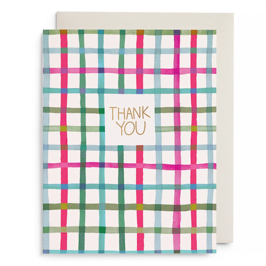 E.Frances Happy Plaid Thank You Greeting Card