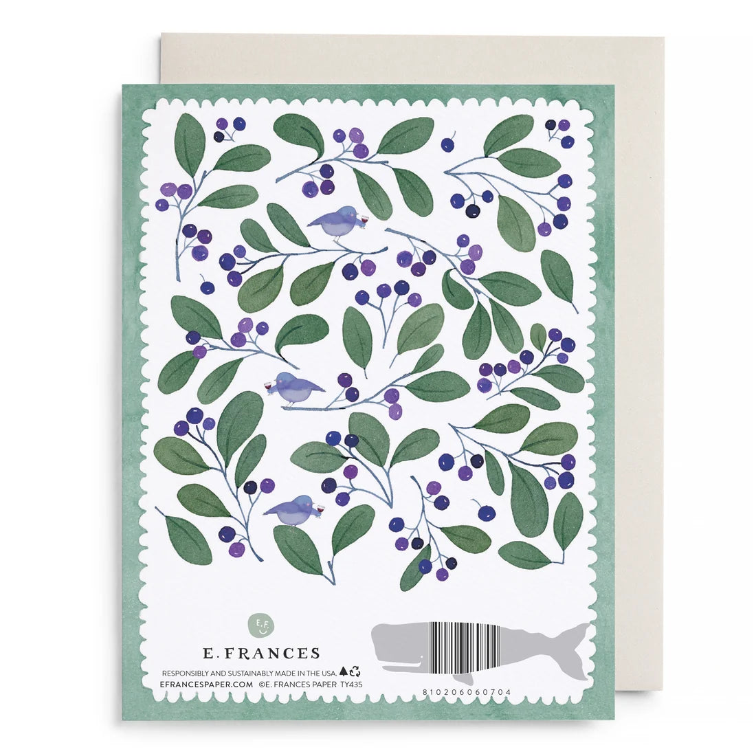E.Frances Chirps and Cheers Thank You Greeting Card
