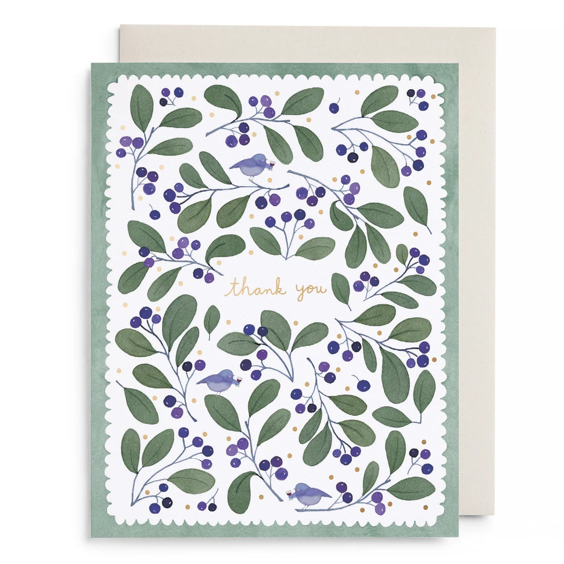 E.Frances Chirps and Cheers Thank You Greeting Card