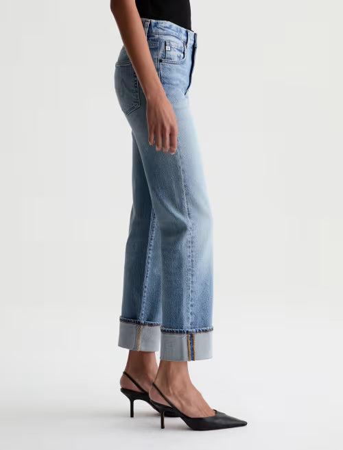 AG Brinley Jean Mid-Rise Straight With A Cuff - 18 Years Vamp