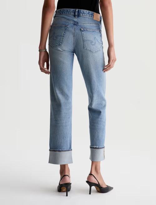 AG Brinley Jean Mid-Rise Straight With A Cuff - 18 Years Vamp
