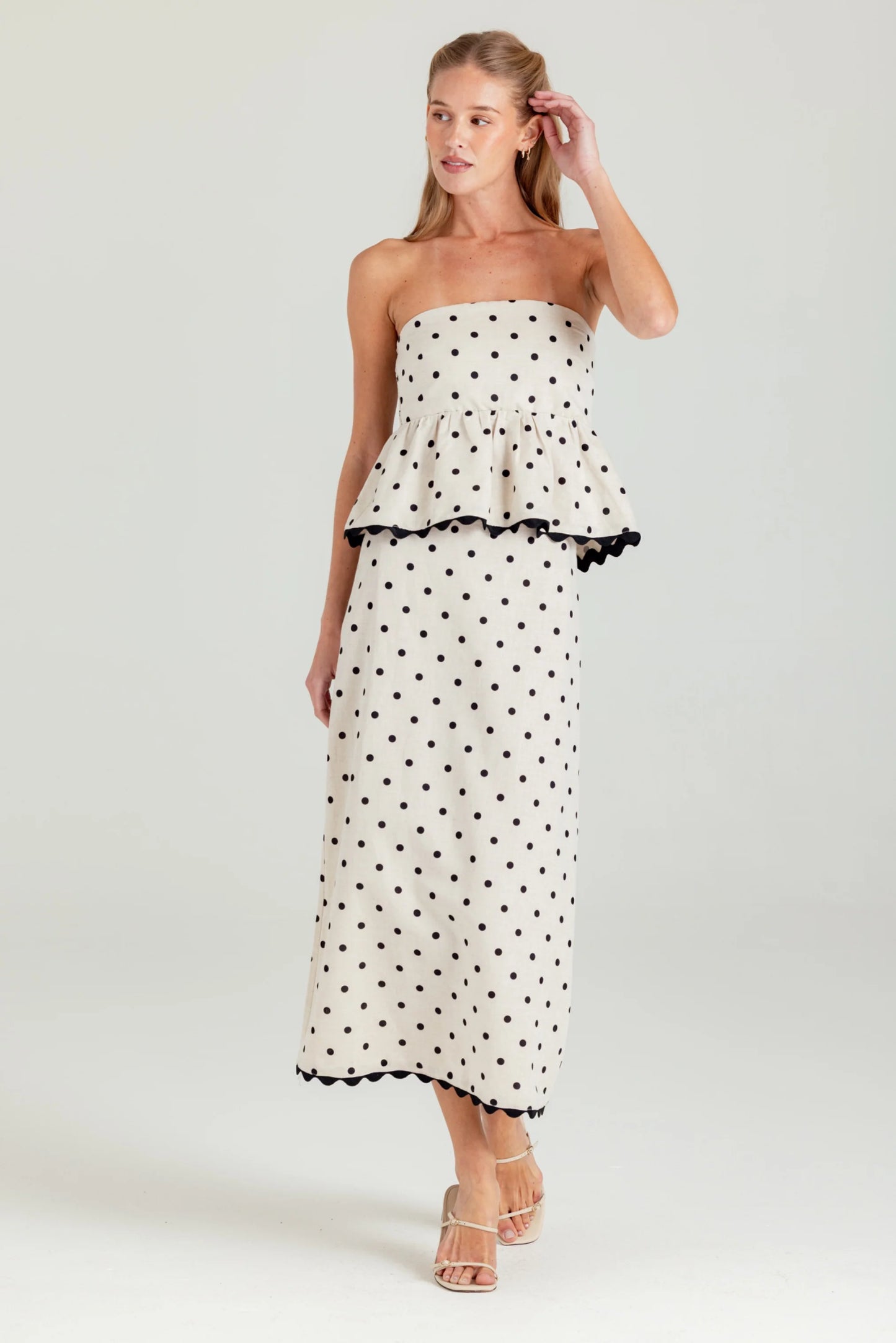 We Are Sundays Polka Dot Davis Top