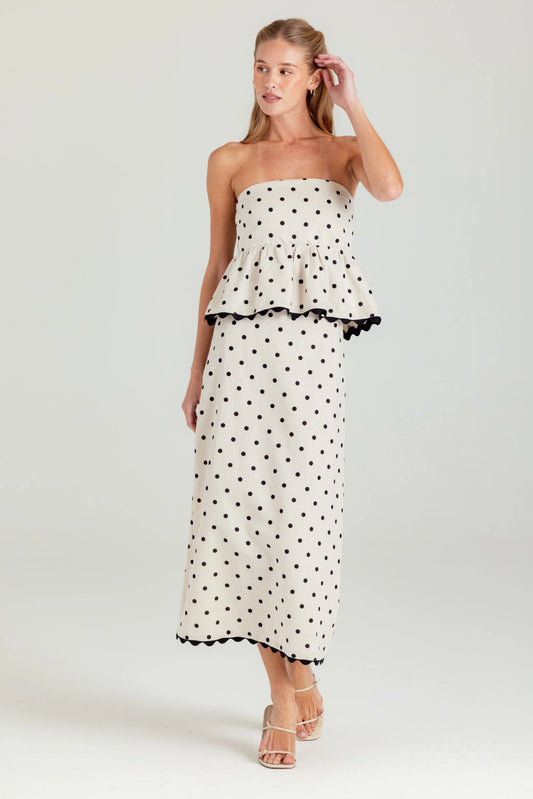 We Are Sundays Polka Dot Davis Top