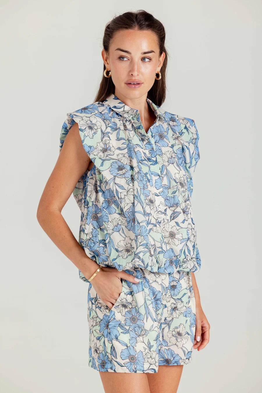We Are Sundays Vista Floral Sutton Shirt