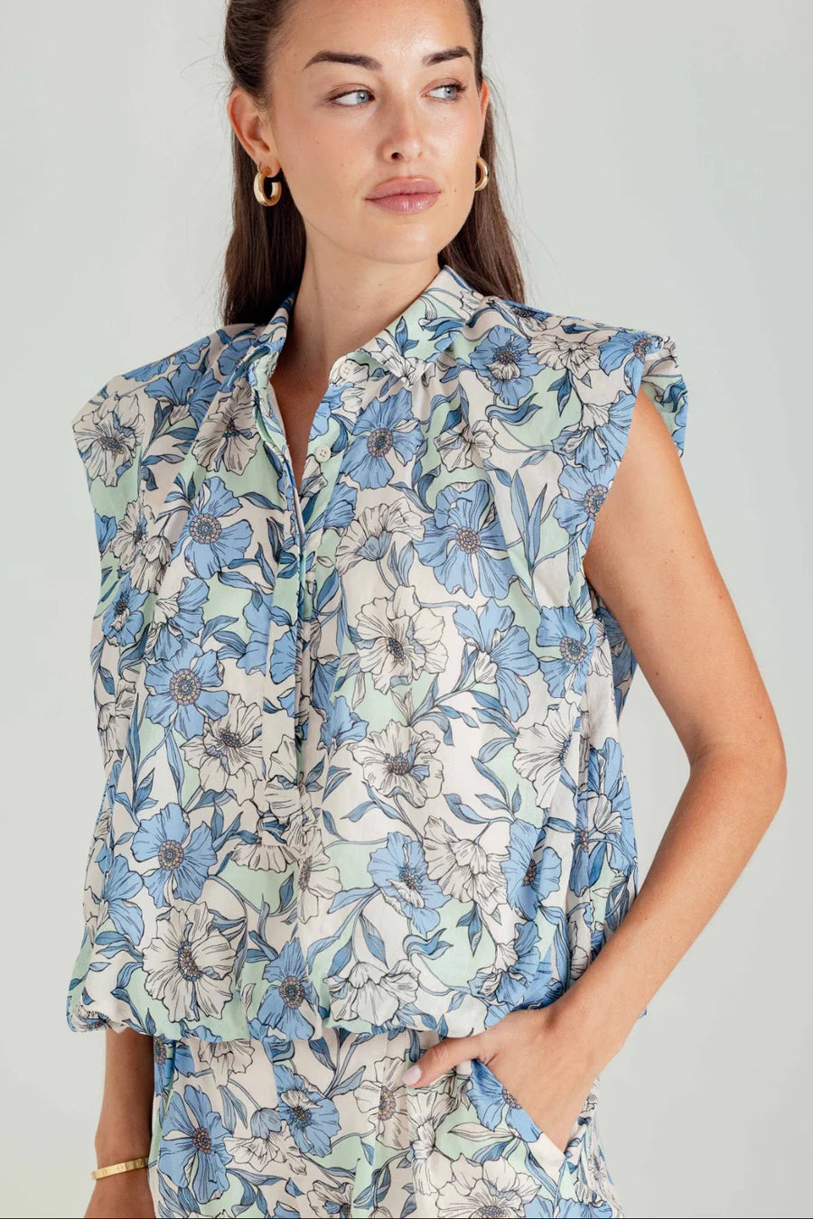 We Are Sundays Vista Floral Sutton Shirt
