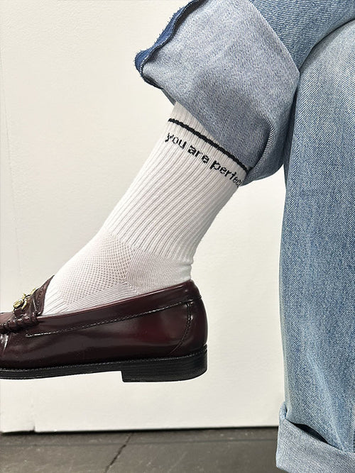 Perfectwhitetee You Are Perfect Socks